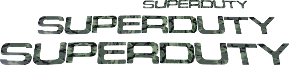 Ford Super Duty 08-16 Acrylic Emblem Inserts in green camo