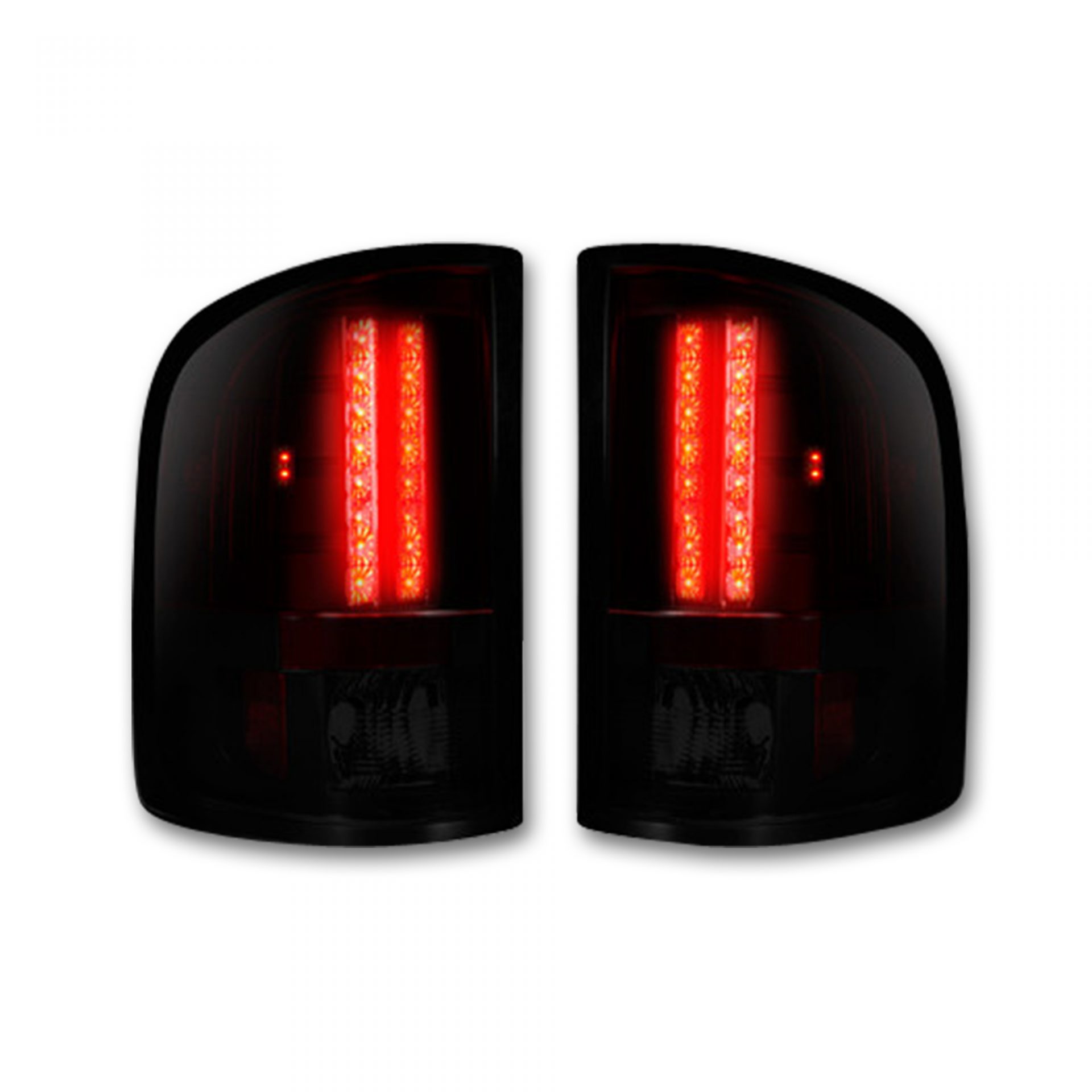 GMC Sierra 07-13 Tail Lights LED in Dark Red Smoked - GoRECON