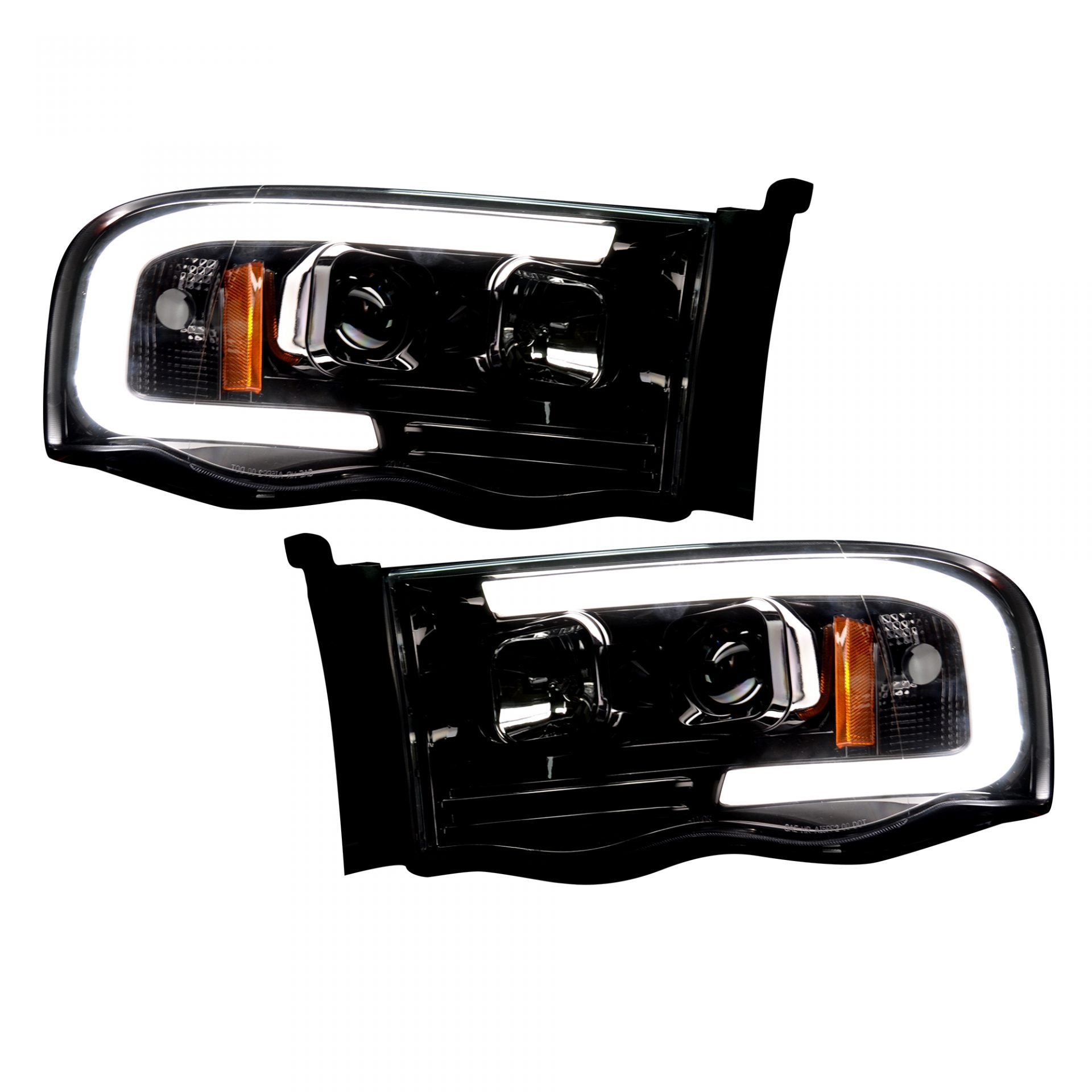 新発売の Ram ZMAUTOPARTS Dodge DRL Ram 1500 [LED 1500 Black 3500 09-18 2500  Dodge Fit 3500 DRL tube For Projector Tube] Headlights 2500 Bl 