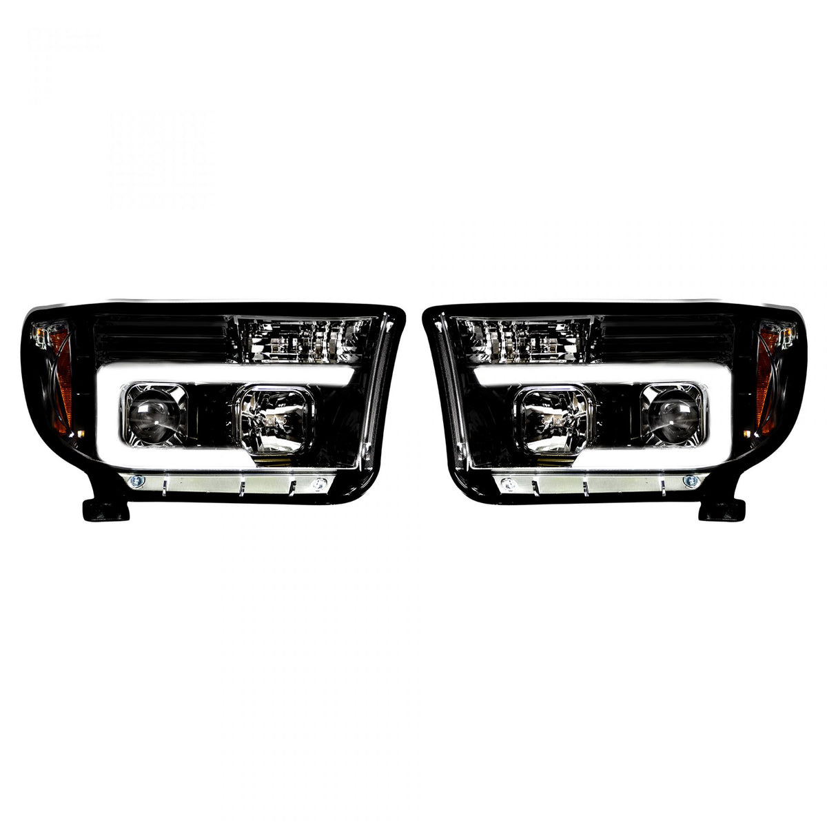 Toyota Tundra/Sequoia 07-13 Projector Headlights OLED Halos DRL Smoked/Blck