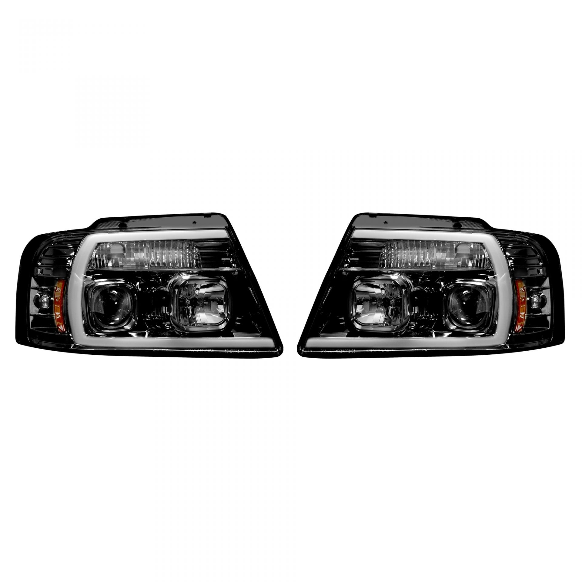 2004 - 2008 Ford F150 Projector Headlights | Smoked Black