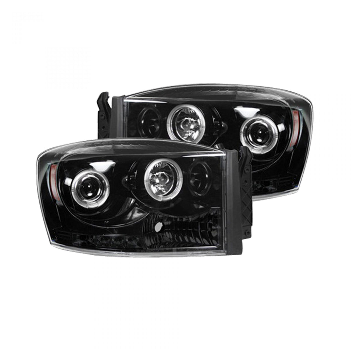 Dodge RAM 06-08 1500 &amp; 06-09 2500/3500 PROJECTOR HEADLIGHTS - Smoked / Black