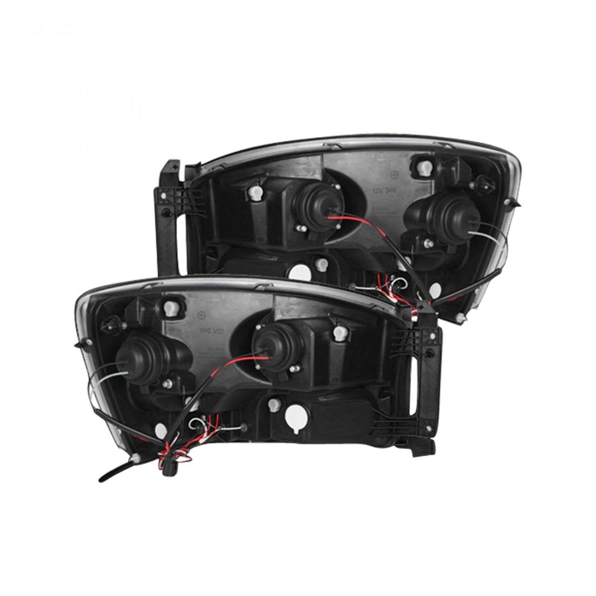 Dodge RAM 06-08 1500 &amp; 06-09 2500/3500 PROJECTOR HEADLIGHTS - Smoked / Black