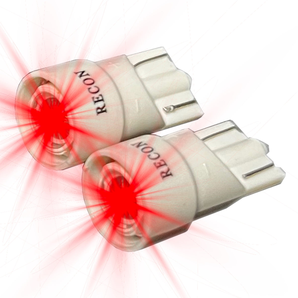 194/168 1-Watt Wedge Style LED Bulbs in Red - GoRECON