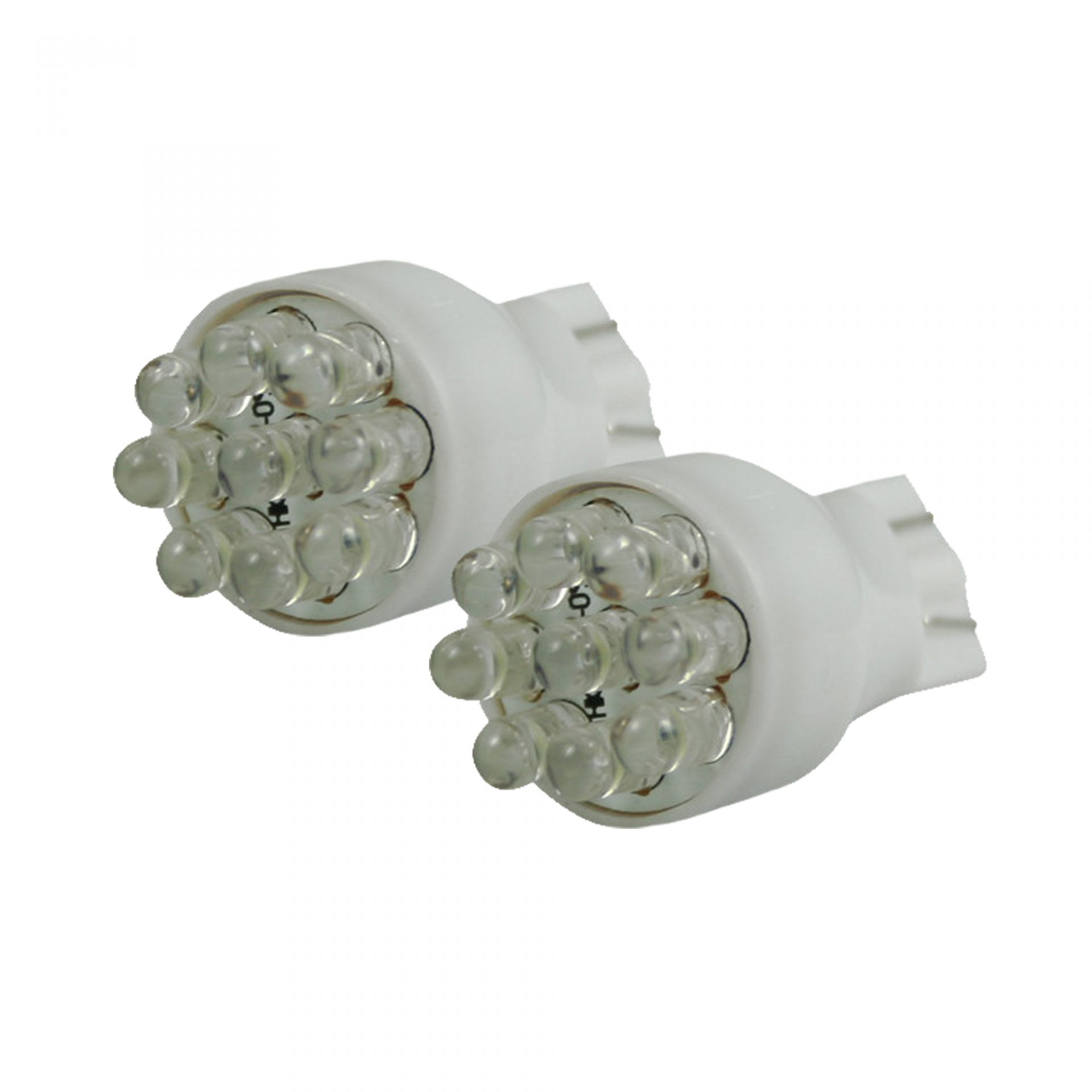 921 912 906 T-15 (9 LEDs) Amber L.E.D. Bulbs Wedge Style