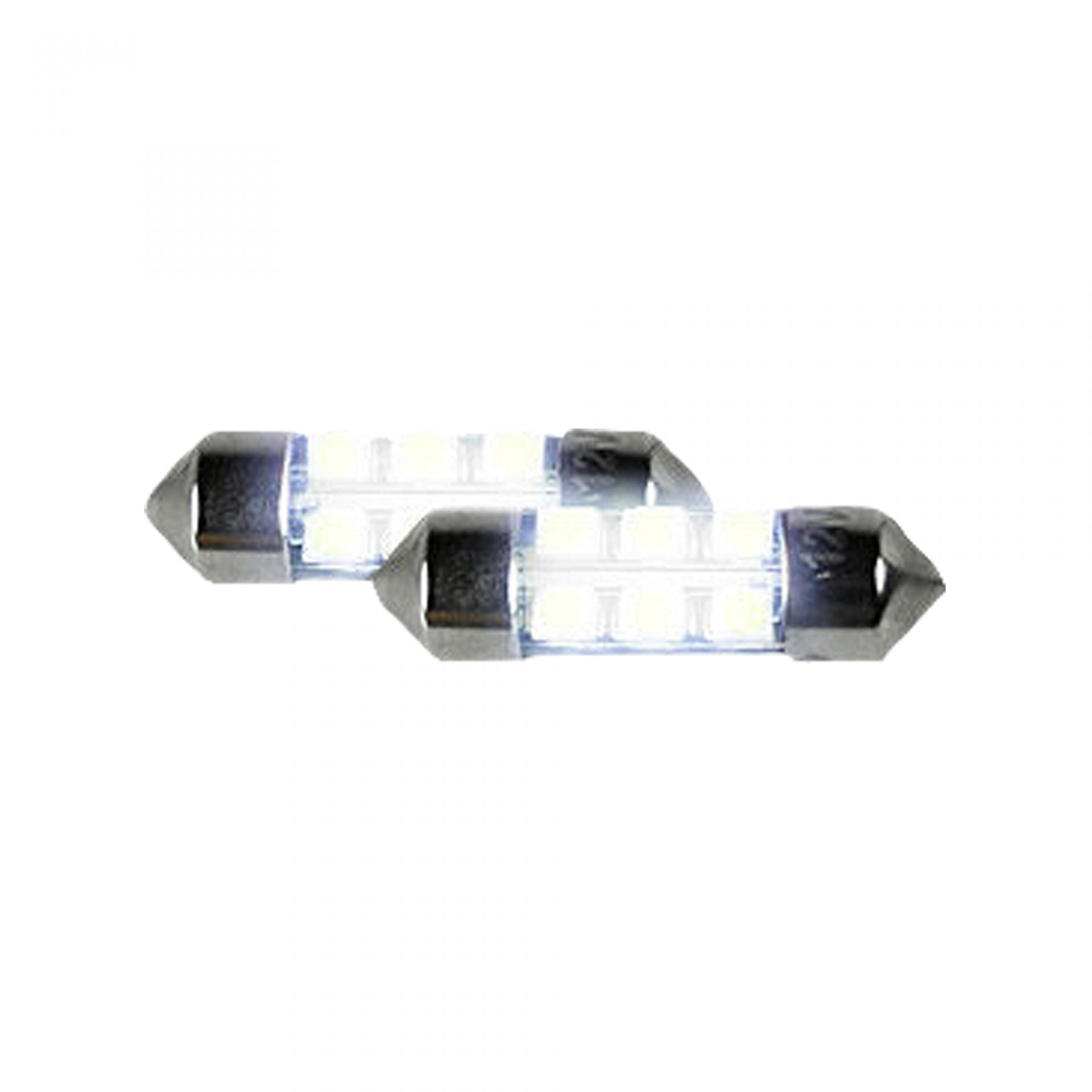 3175 10mm x 31mm Festoon Style High-Power 1-Watt 6 LED Bulbs in WHITE