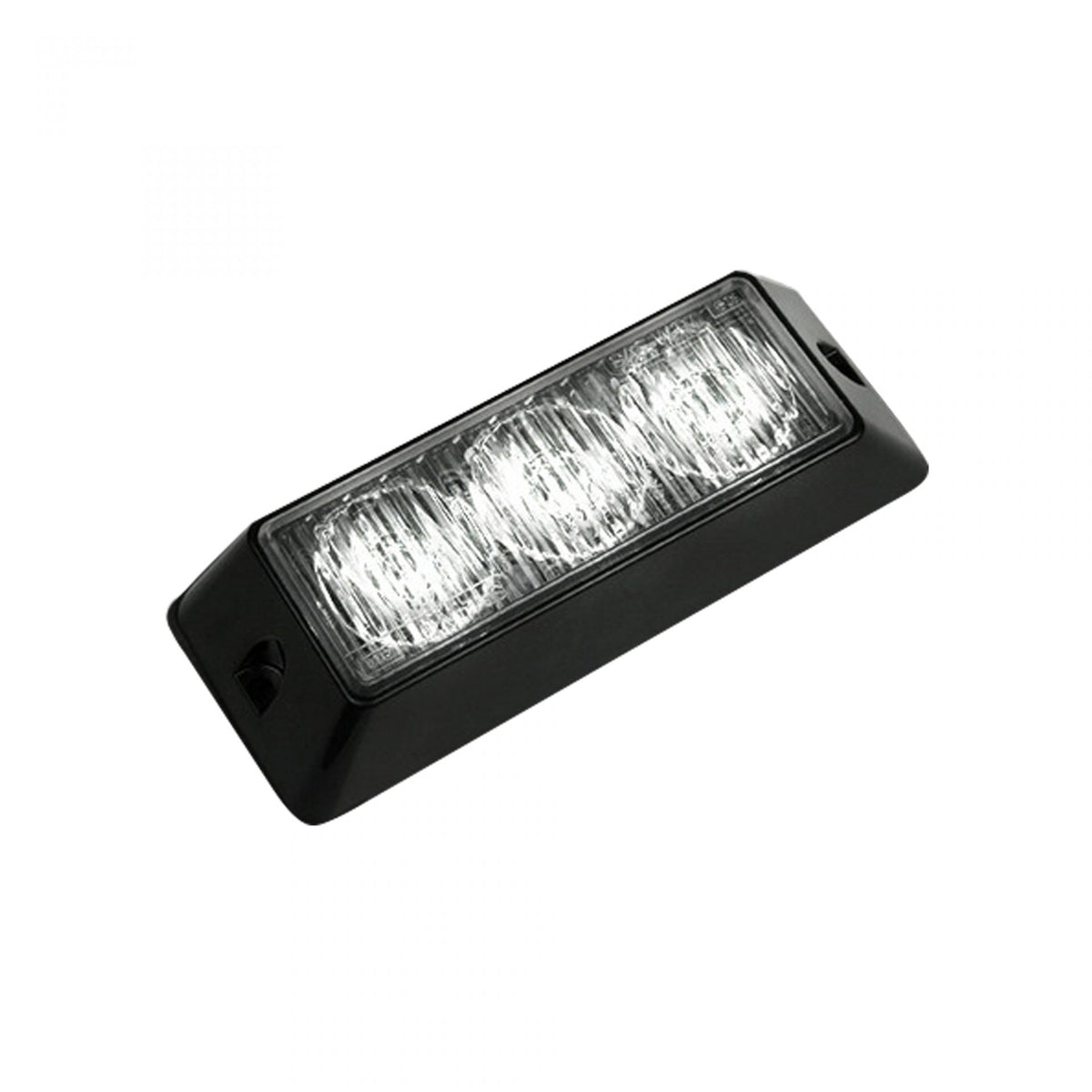 3-LED 12 Function 3-Watt High-Intensity Strobe Light Module w Black Base white