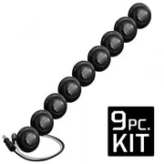 Front Lower Air Dam Light Kit Smoked Lens/Black Bezel LED in Amber