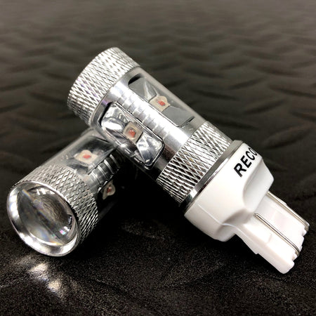 7443 (5 Extreme High Power CREE LEDs on each bulb) 360 Degree 30-Watt CREE LEDs - AMBER (Two Bulbs Per Package)