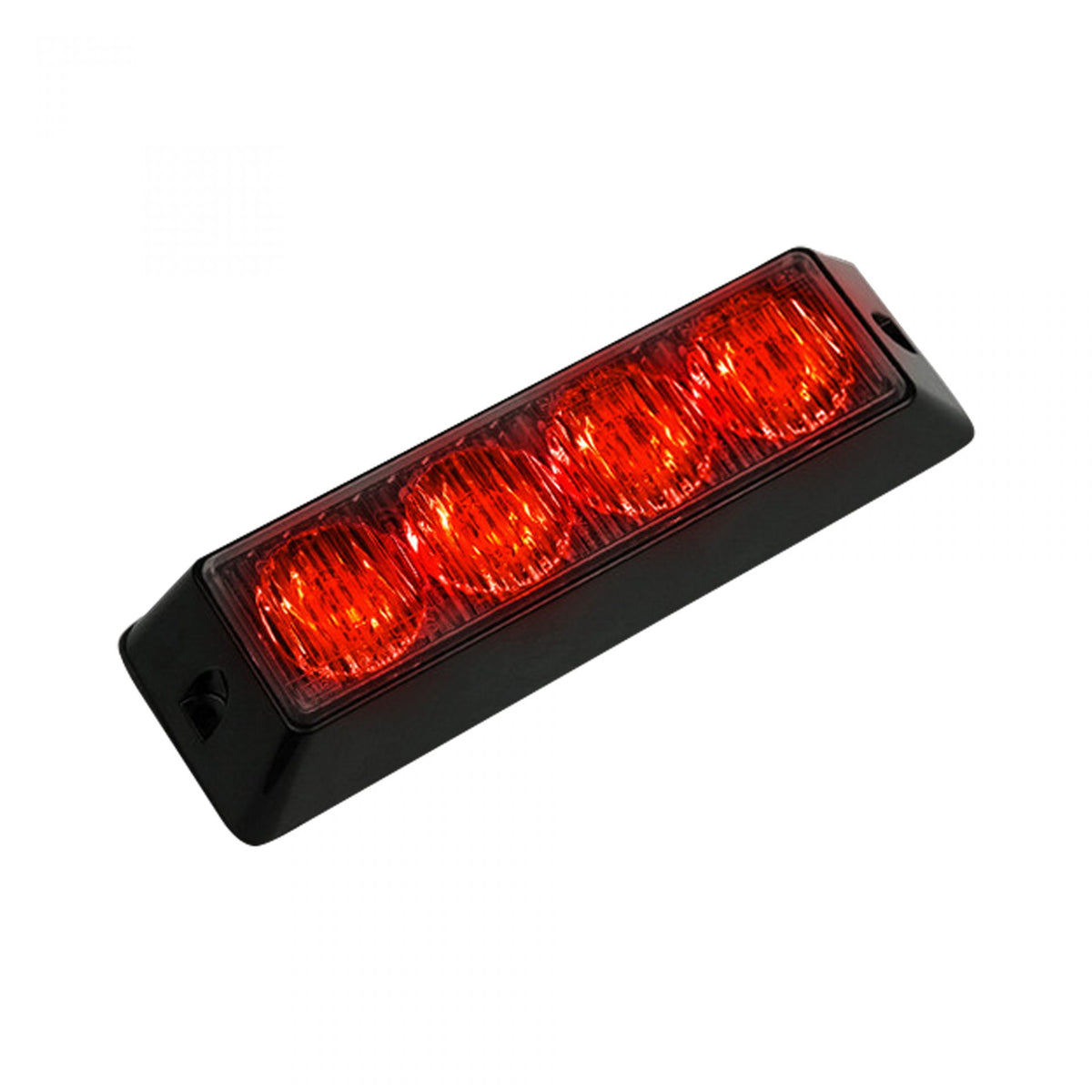 4-LED 19 Function 4-Watt High-Intensity Strobe Light Module w Black Base - red