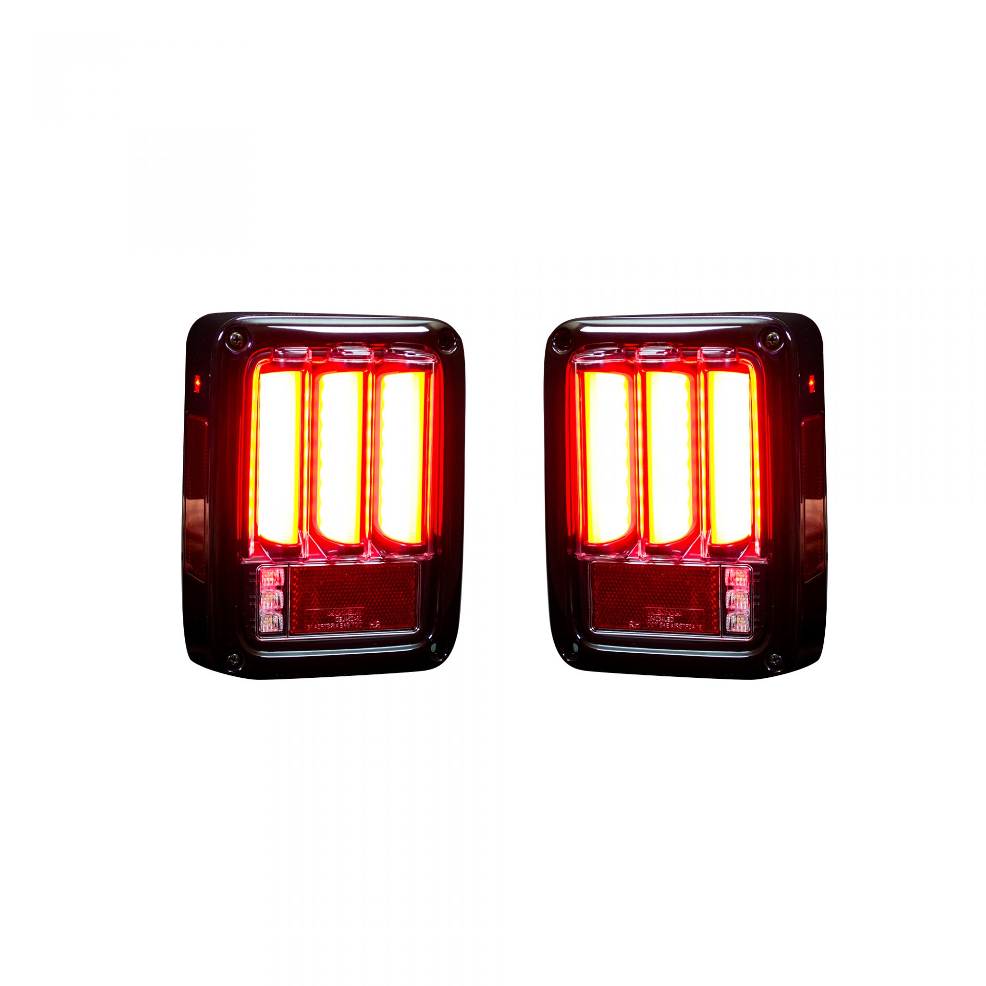 Jeep 07-18 JK Wrangler Scanning OLED Bar-Style LED Taillights - Red Lens