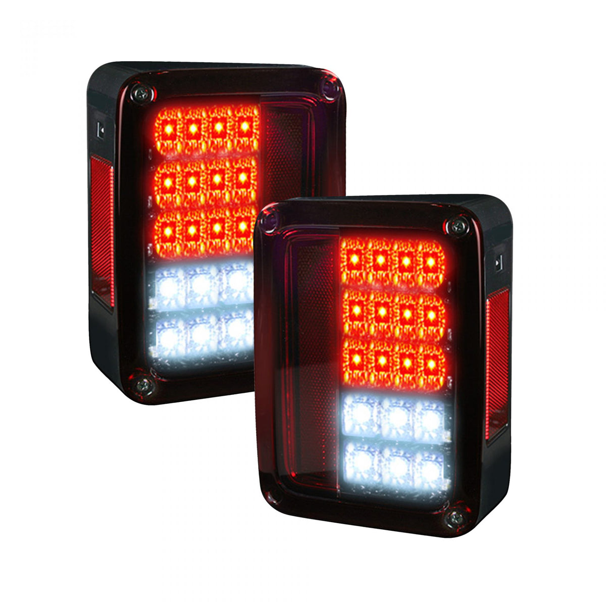Jeep 07-18 JK Wrangler LED Taillights - Red Smoked Lens