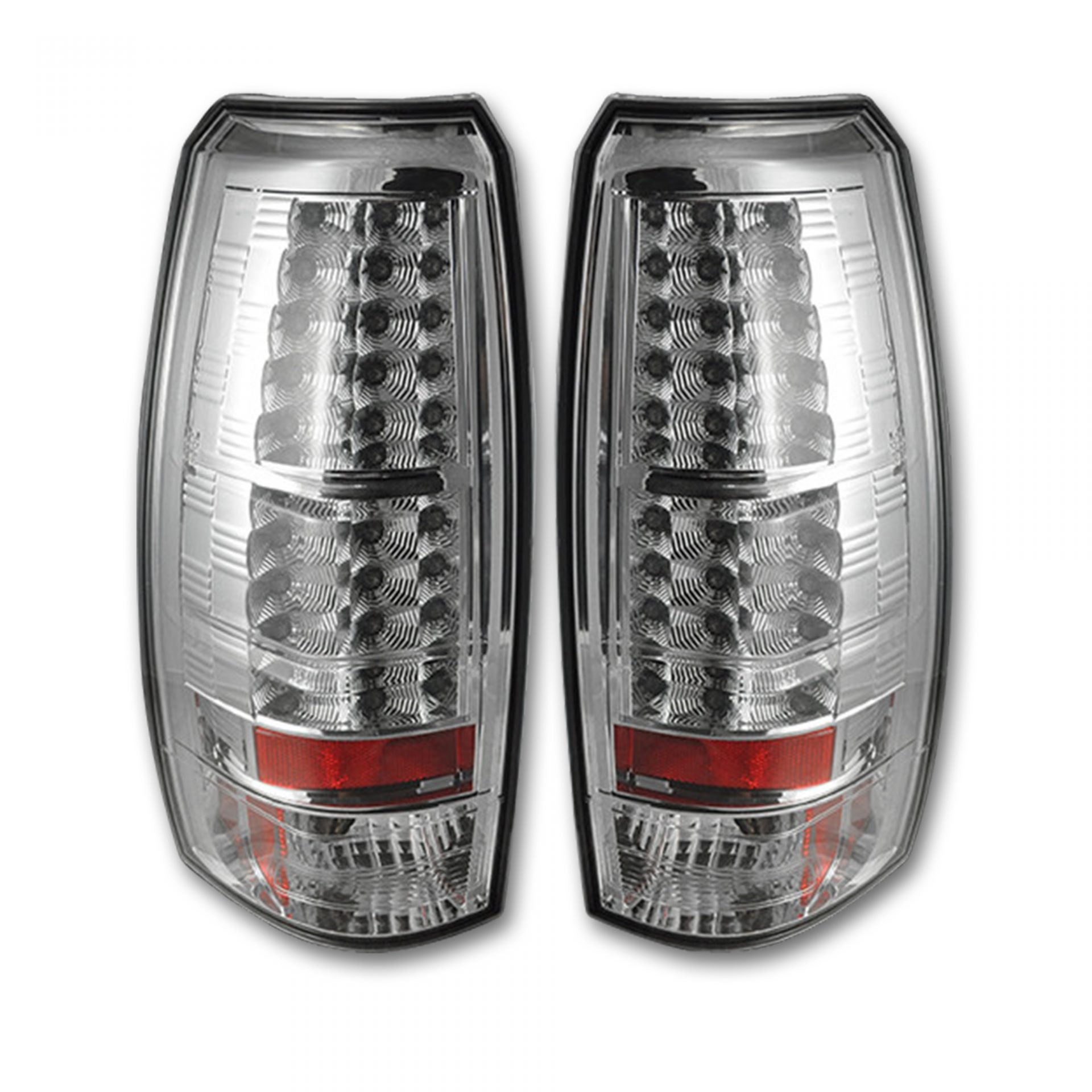 Chevy Avalanche 07-13 LED Tail Lights with with Clear Lens & Chrome Ho -  GoRECON