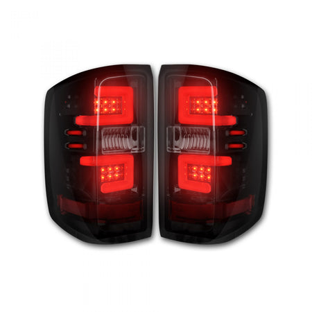 Chevy Silverado 1500 14-18 &amp; 2500/3500 14-19 Tail Lights OLED in Smoked