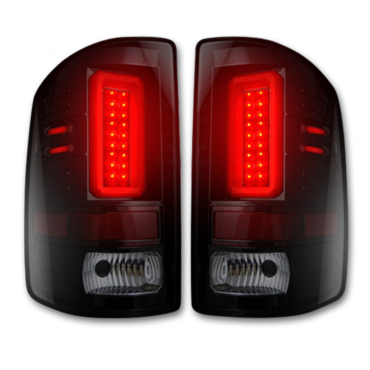 GMC Sierra 1500 14-18 &amp; 2500/3500 14-19 Tail Lights OLED in Dark Red Smoked