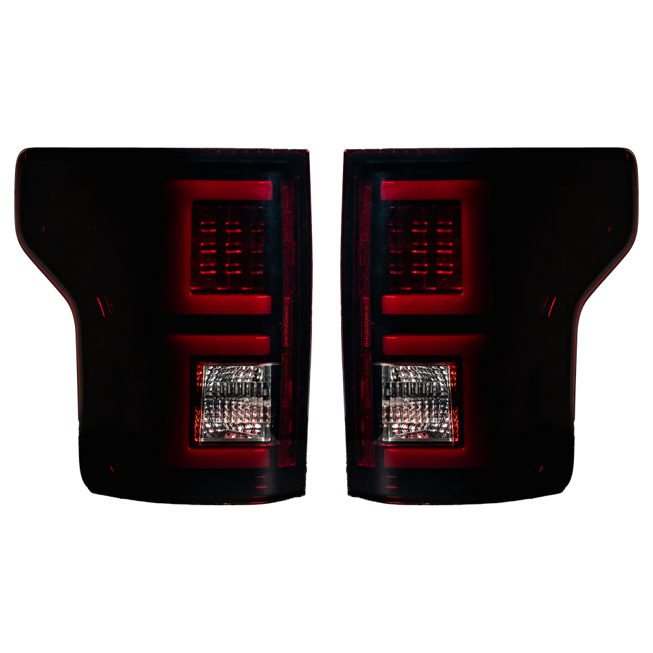 Ford F150 18-20 OLED Tail Lights in Dark Red Smoked