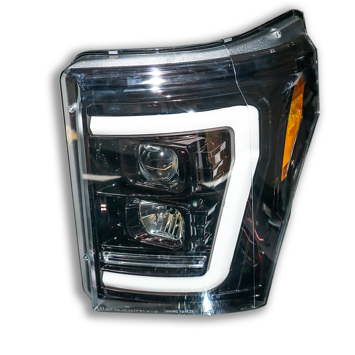 Ford Super Duty 11-16 Projector Headlights OLED DRL LED Signals Smoked/Black