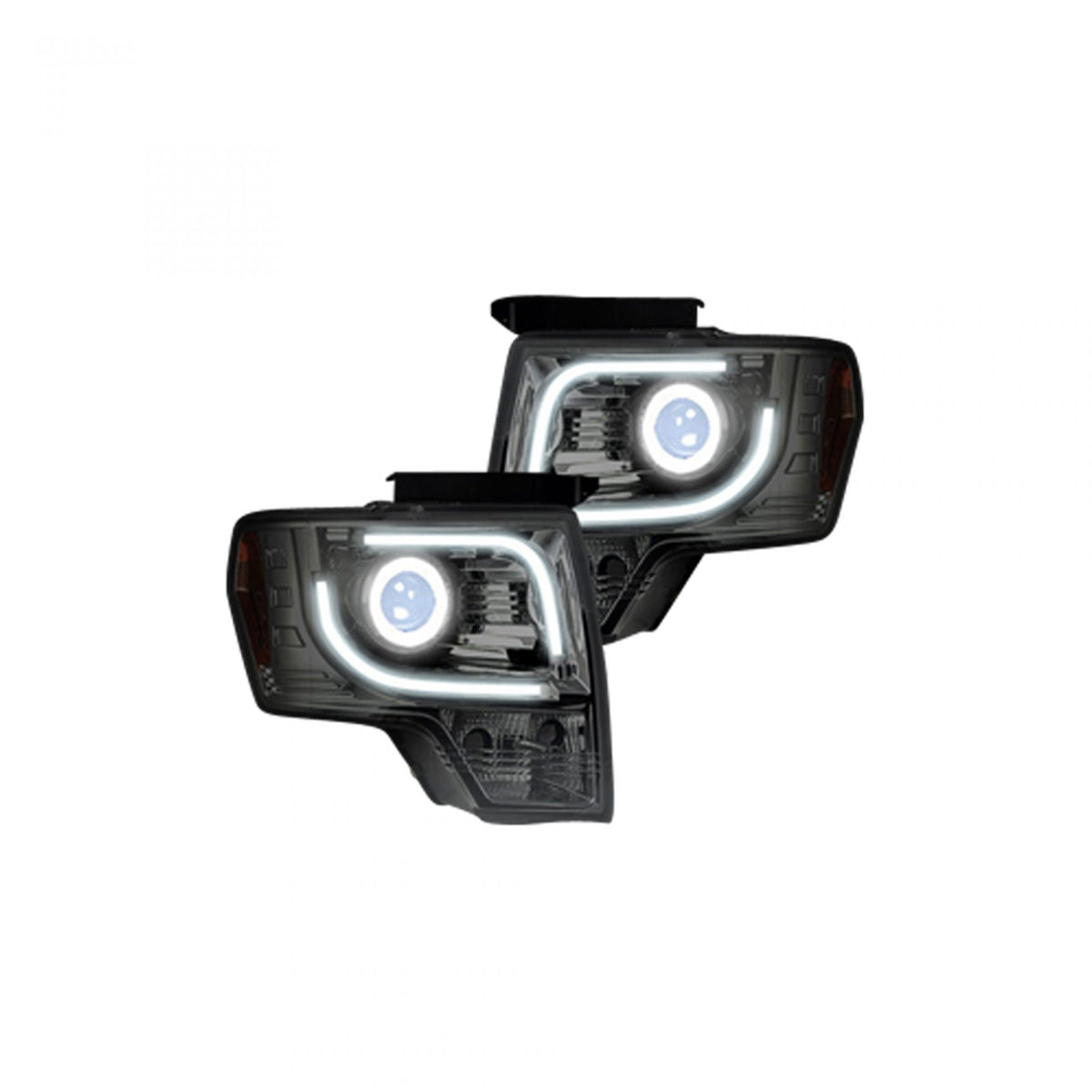 Ford F150 &amp; Raptor 13-14 Projector Headlights in Clear/Chrome