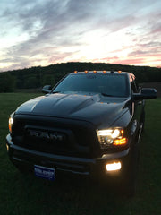 Dodge RAM 1500 14-19 &amp; 2500/3500 15-18 Projector Headlights OLED DRL &amp; LED Signals in Smoked/Black