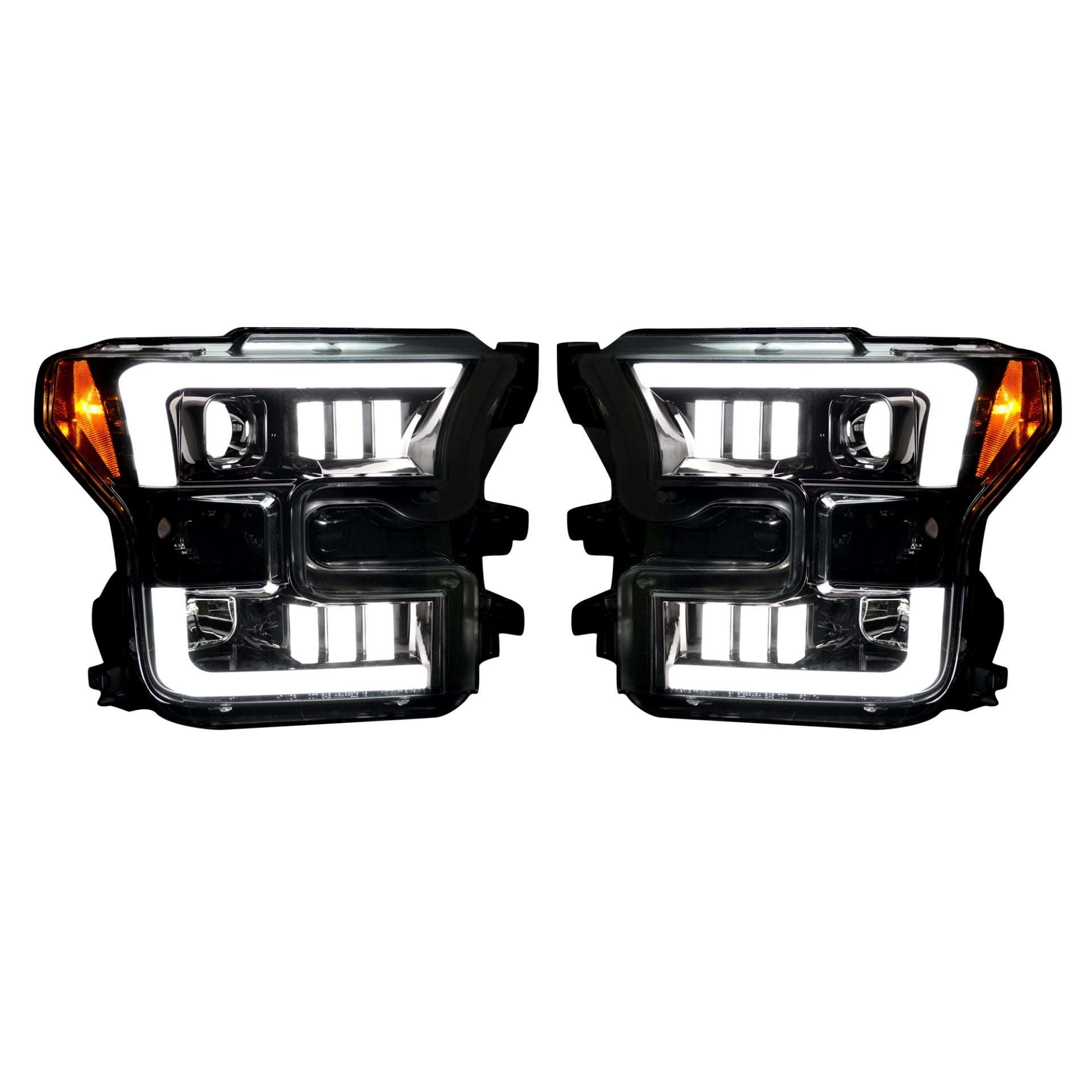 Ford F150 15-17 Projector Headlights OLED DRL LED Scanning Turn