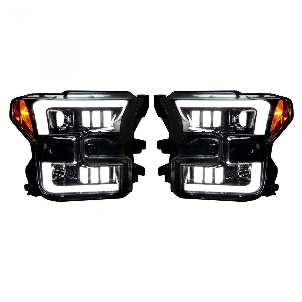 Ford F150 15-17 Projector Headlights in Smoked/Black