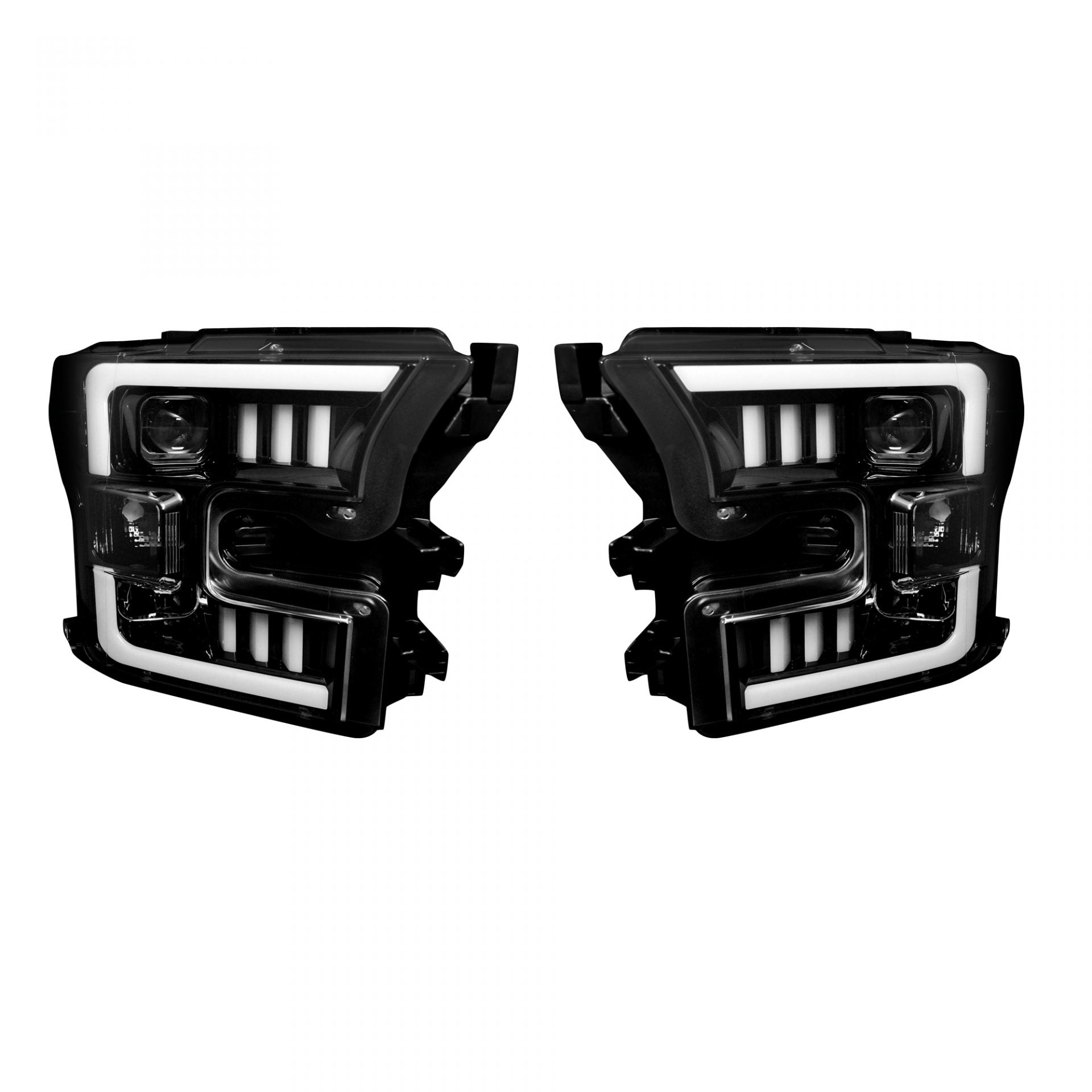 Ford F150 15-17 Projector Headlights in Smoked/Black