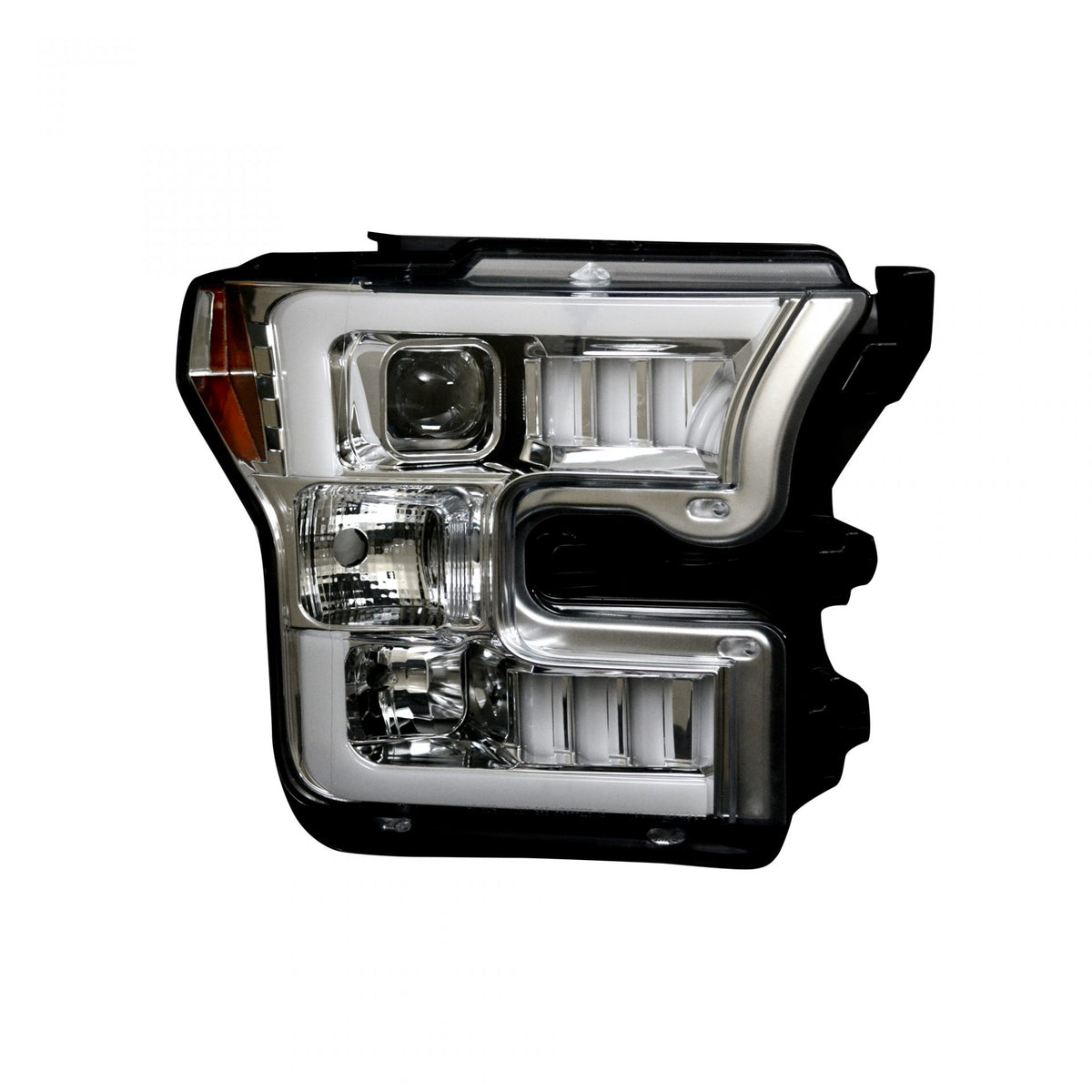 Ford F150 15-17 Projector Headlights in Clear/Chrome