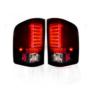 Chevy Silverado Single-Wheel 07-13 &amp; Dually 07-14 &amp; GMC Sierra 07-14 Tail Lights OLED Red Smoked