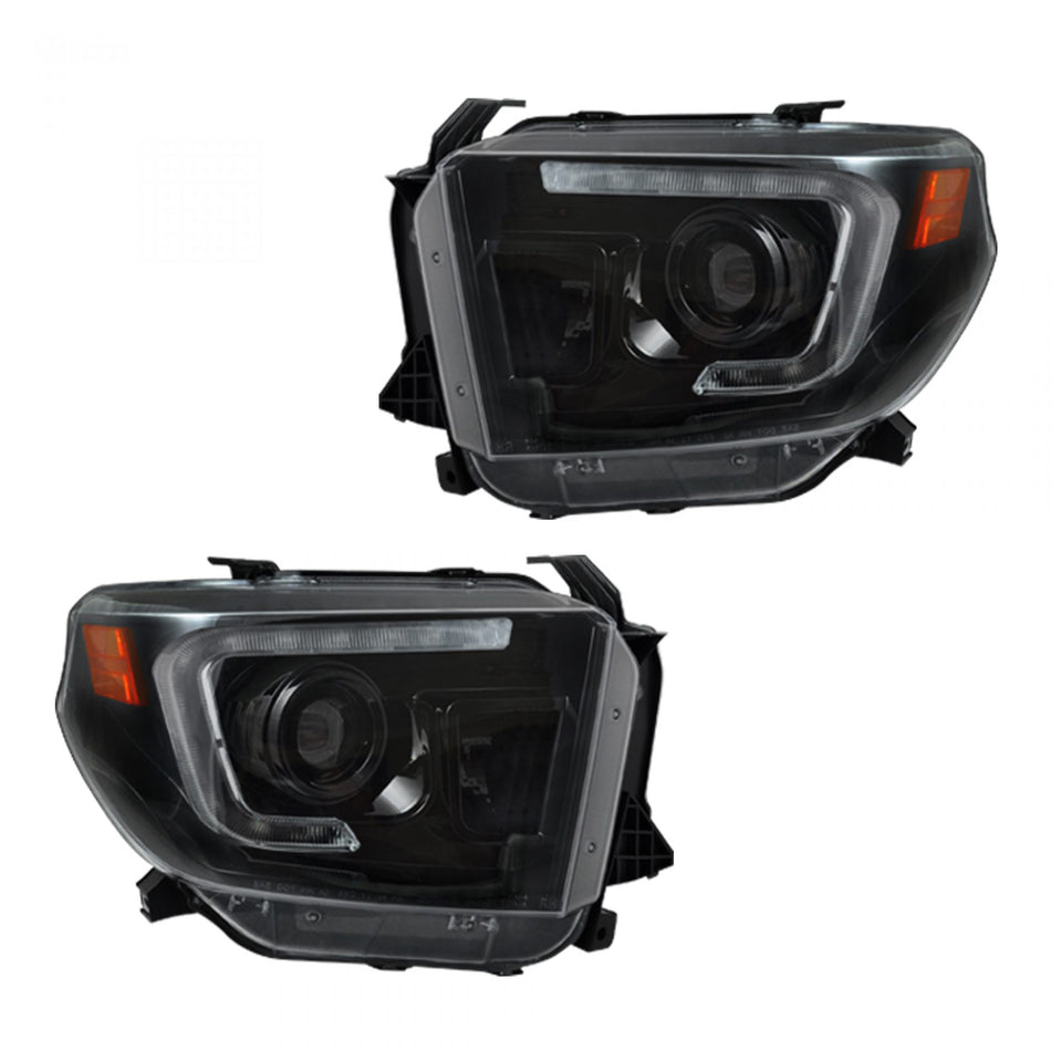 Toyota Tundra 14-19 Projector Headlights OLED DRL in Smoked/Black