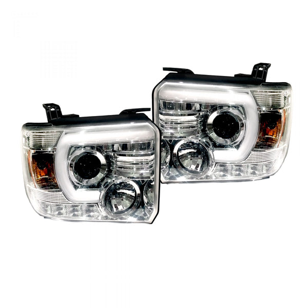 GMC Sierra & Denali 1500 14-18 Projector Headlights w Smooth