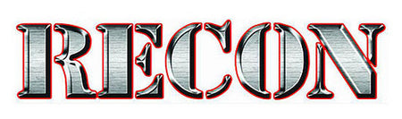 RECON 264304SL 18" RECON Logo Windshield Adhesive Decal - STEEL SILVER