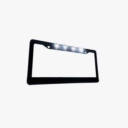 Black Aluminum License Plate Frame CREE LED
