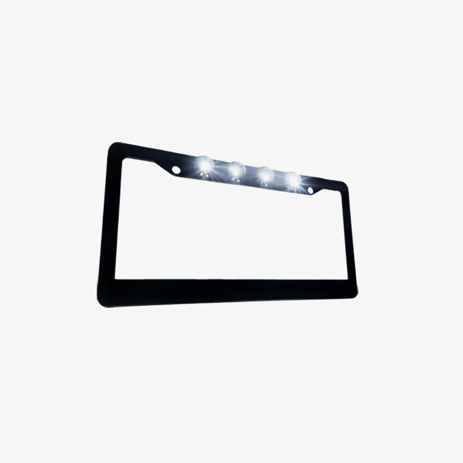 Black Aluminum License Plate Frame CREE LED