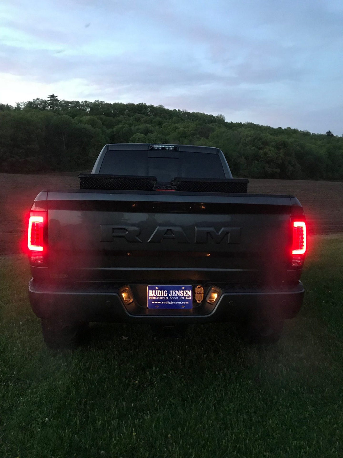 Dodge RAM 1500/2500/3500 13-18 (Replaces OEM LED) Tail Lights OLED in Smoked