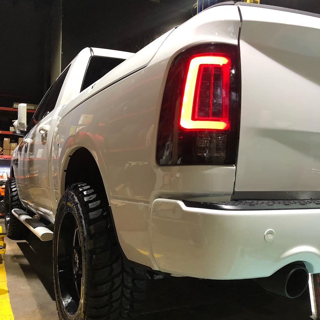 Dodge RAM 1500/2500/3500 13-18 (Replaces OEM LED) Tail Lights OLED in Smoked
