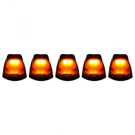 Ford Super Duty 17-19 5 Piece Cab Lights LED Smoked Lens in Amber