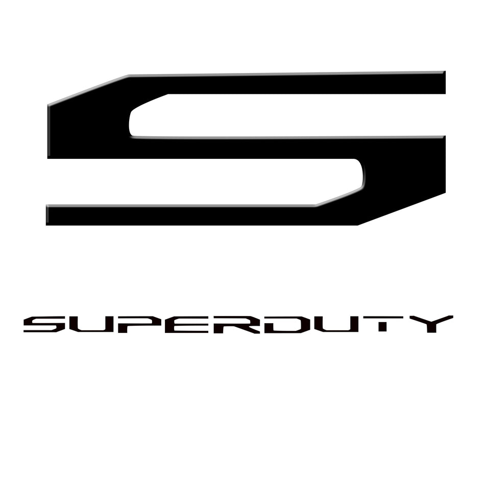 Ford Super Duty 17-19 Acrylic Emblem Inserts in Black