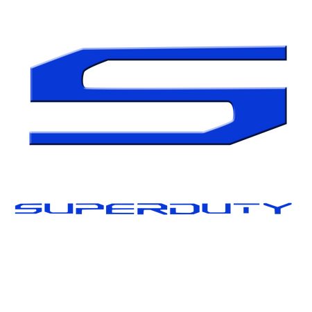 17-19 SUPERDUTY Raised Logo Acrylic Emblem Insert 3-Piece Kit for Hood, Tailgate, &amp; Interior WHITE