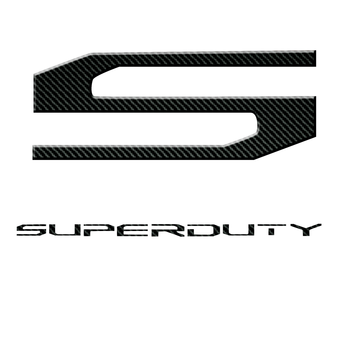 Ford Super Duty 17-19 Acrylic Emblem Inserts in Carbon Fiber