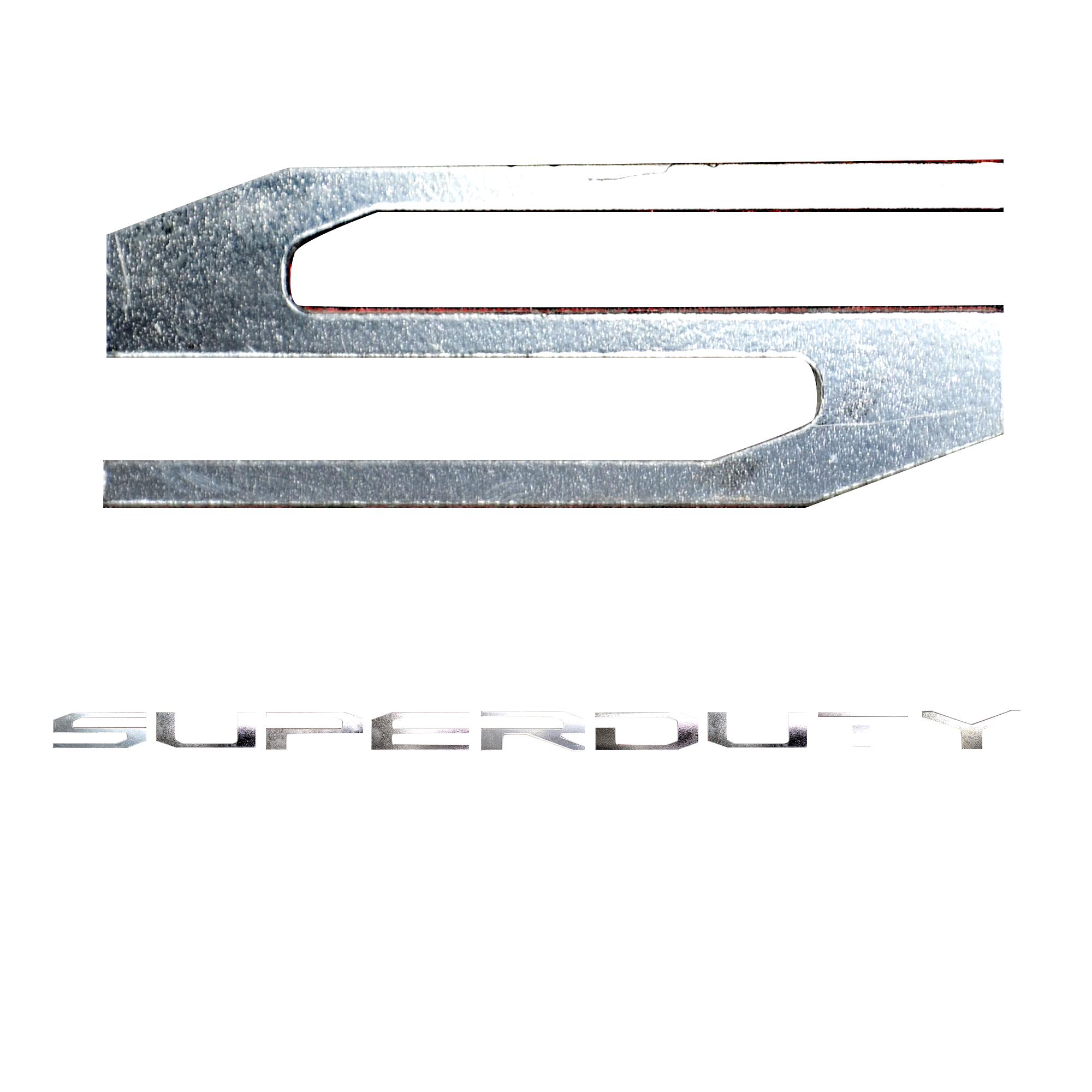 Ford Super Duty 17-19 Acrylic Emblem Inserts Black Front/Chrome Interior