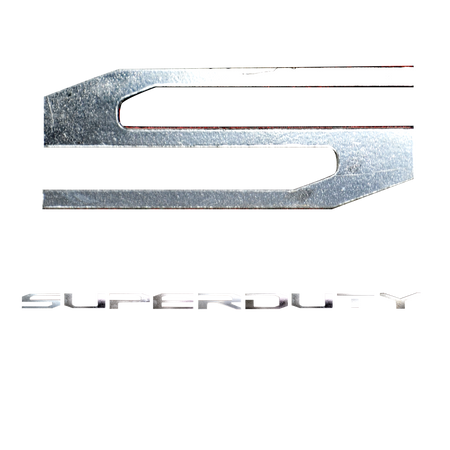 Ford Super Duty 17-19 Acrylic Emblem Inserts Black Front/Chrome Interior