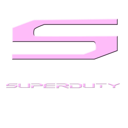 Ford Super Duty 17-19 Acrylic Emblem Inserts in Pink