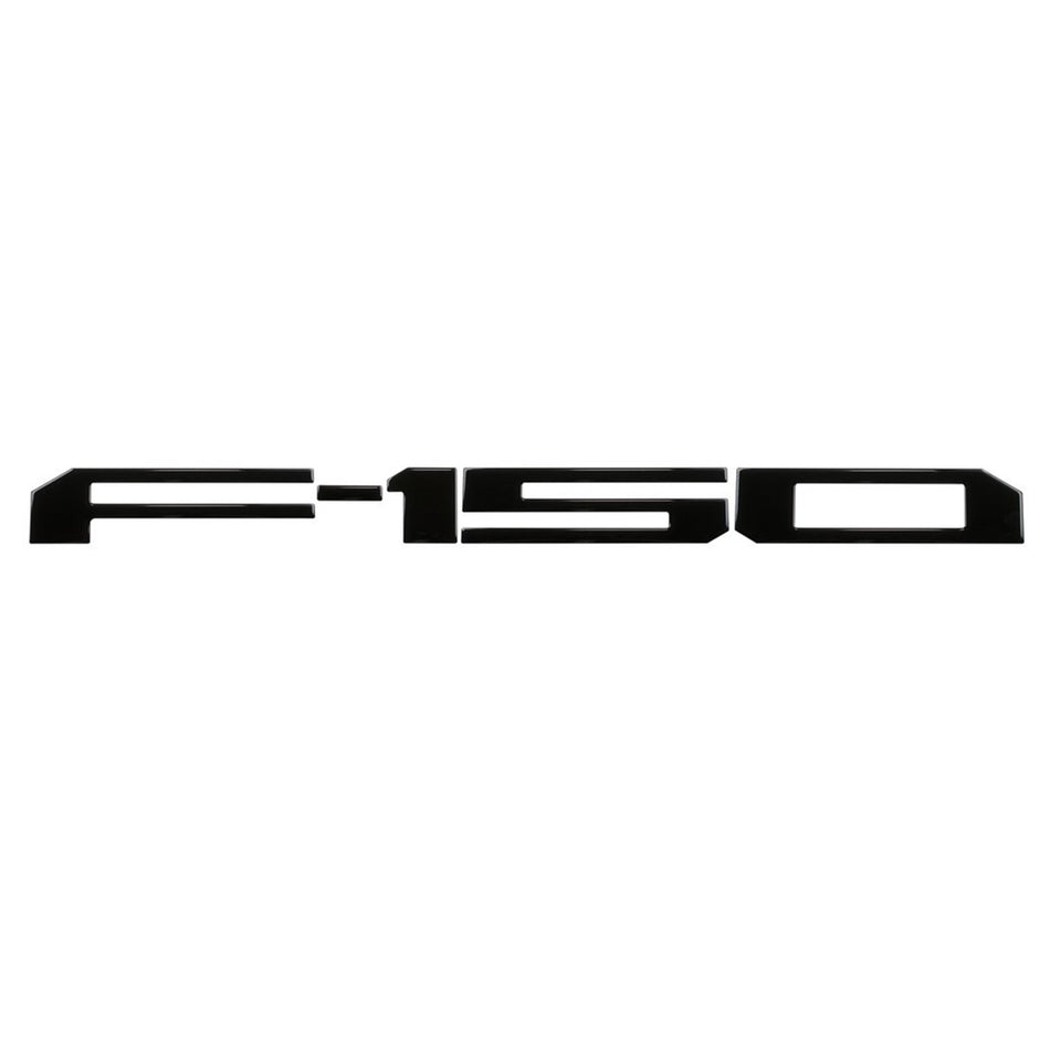 Ford F150 18-20 1-Piece Rear TAILGATE Acrylic Emblem Insert in Black