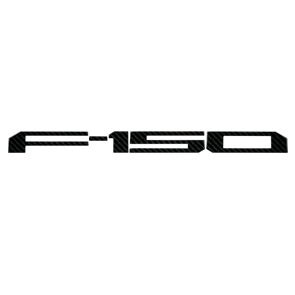 Ford F150 18-20 1-Piece Rear TAILGATE Acrylic Emblem Insert in Carbon Fiber