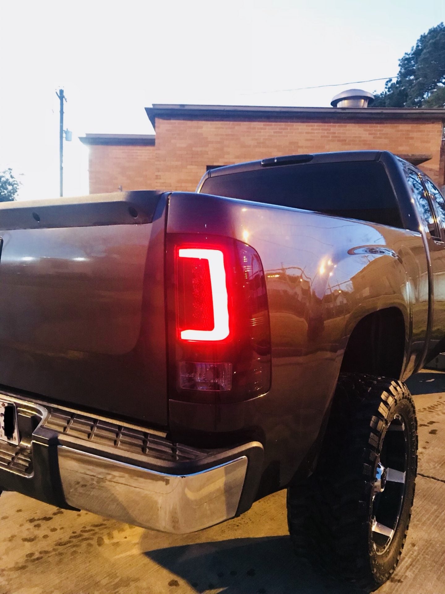 GMC Sierra 07-13 Tail Lights OLED in Dark Red Smoked - GoRECON