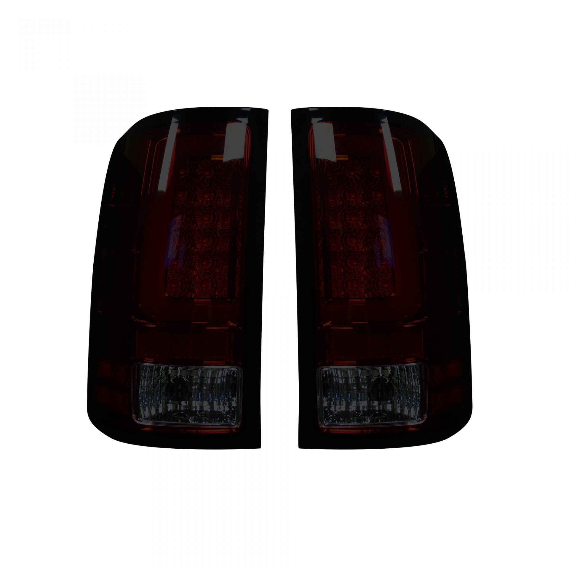 GMC Sierra 07-13 Tail Lights OLED in Dark Red Smoked - GoRECON