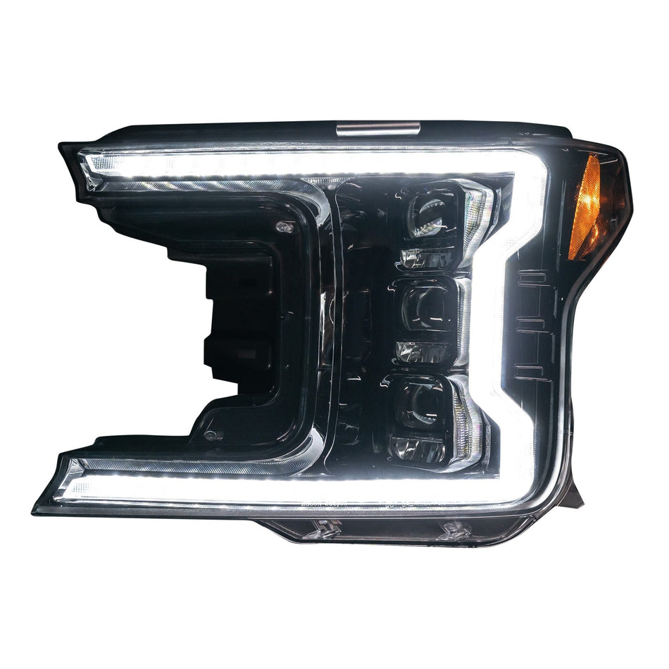 Ford F150 18-20 LED Headlights OLED DRL LED Turn Signals Smoked/Black