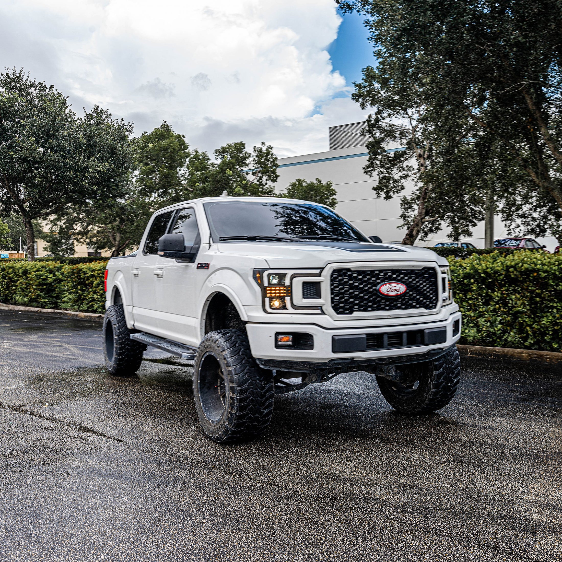 Ford F150 18-19 Projector Headlights OLED DRL, LED Turn Signals Smoked/Black