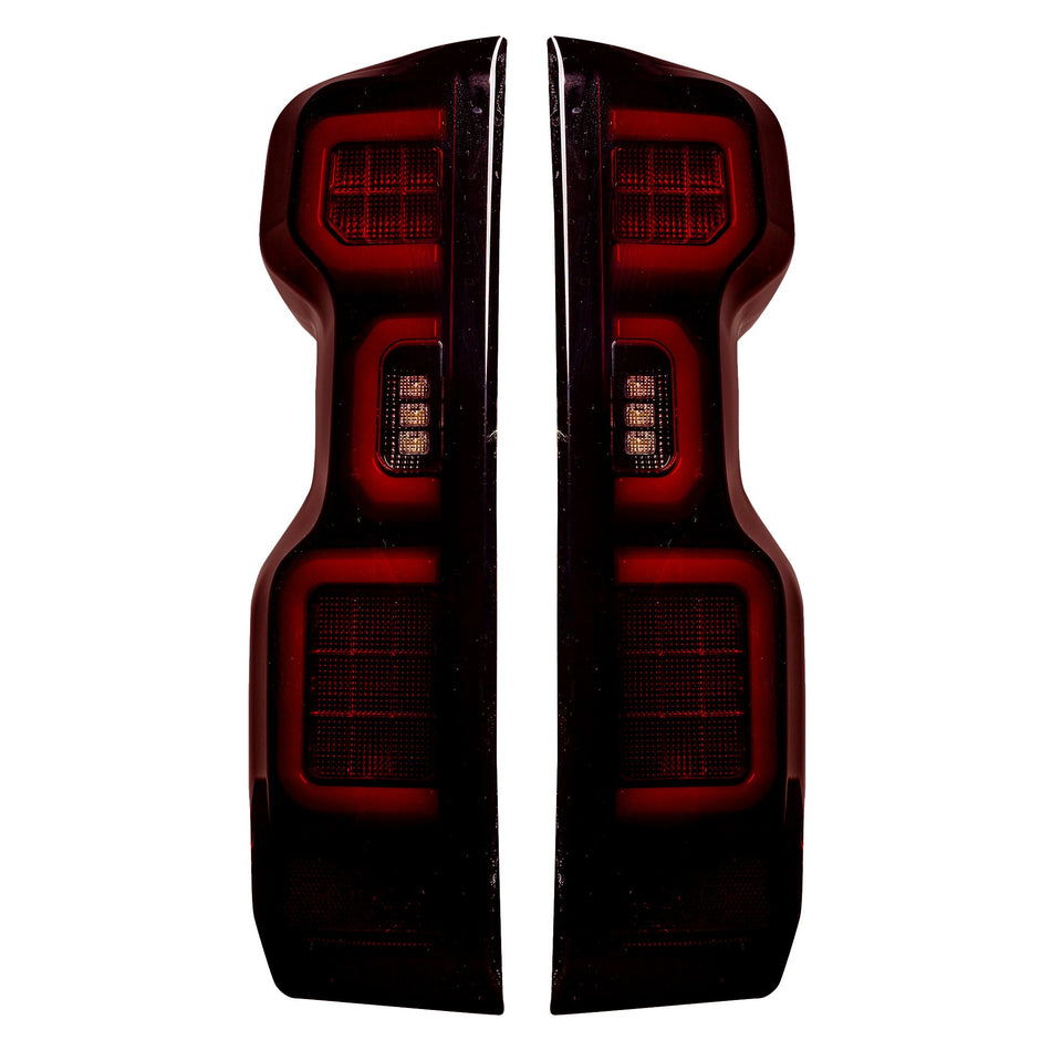 Chevy Silverado 1500 19-23 (Replaces OEM Halogen Tail Lights ONLY) Tail Lights OLED Red Smoked