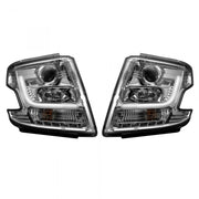 Chevy Tahoe 15-19 Projector Headlights OLED Halos &amp; DRL in Clear/Chrome